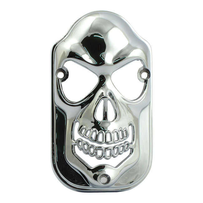 MCS Tombstone Taillight Grill. Skull. Chrome – 1947–1954 H-D with Tombstone Taillight &…