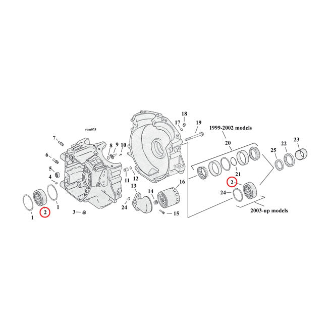 MCS Bearing, Pinion Shaft – 1999–2002 Twin Cam a