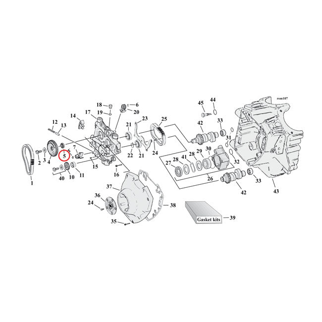 MCS Spacer Cam Drive Gear .355" – 1999 Twin Cam