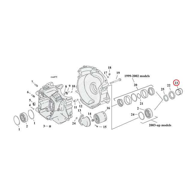 MCS Spacer, Sprocket Shaft – 2003–2005 FLT/Touring