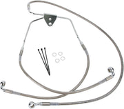 Drag Specialties Front Brake Line Stainless Steel Extended 10" - Part #17412628 - Hogparts UK