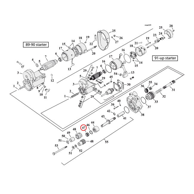 MCS Spring, Starter Gear – 1990–1993 Big Twin