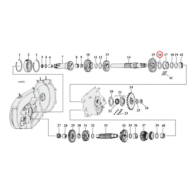 MCS Thrust Washer, Transmission Mainshaft, Right Side .0845" – L1984–1990 4-Speed XL Sportster