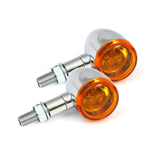 MCS Mini Bullet, Halogen Turn Signals. Chrome, Plain