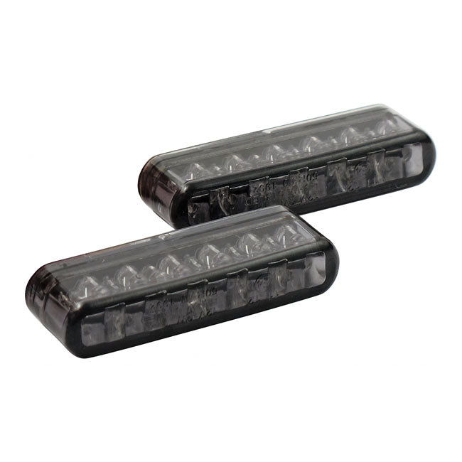 MCS Shorty LED Turn Signals. Smoke Lens