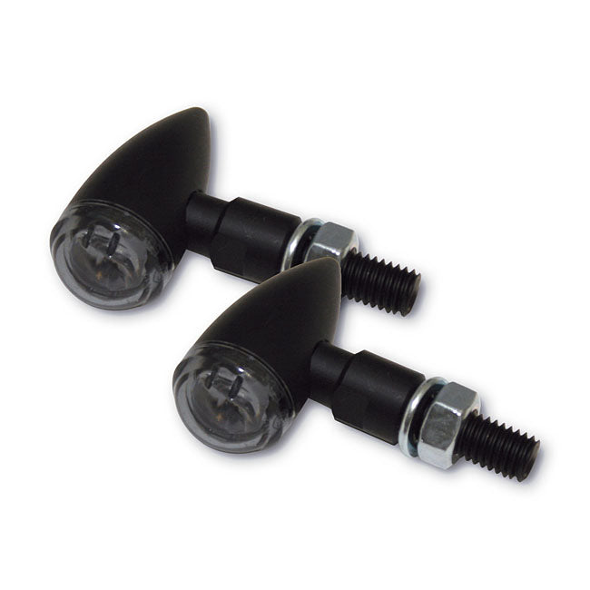 MCS Pb2 LED Turn Signals Black, Smoke Lens