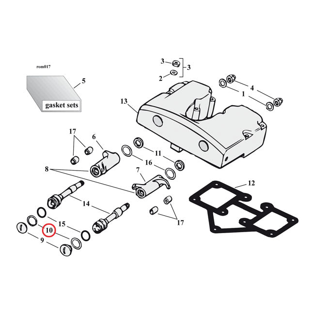 MCS Washer, Rocker Shaft – 1973–1981 XL Sportster; XLS