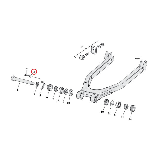 S&S Washer, Screw #10 Zinc – L1972–1981 XL Sportster (Swingarm…
