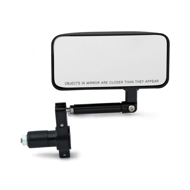 MCS Convex In-Bar Mirror Set, Rectangular. Black