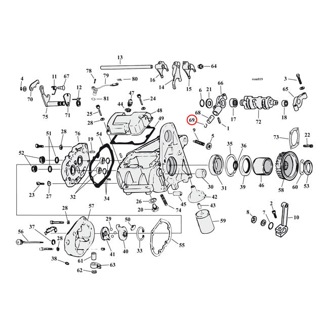 MCS Spring, Cam Follower – 1980–1999 5-Speed Big Twin