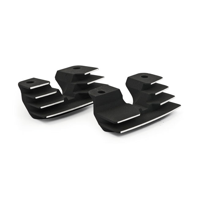 MCS Head Bolt Bridge Cover Set. Finned, Black – 1999–2006 Carbureted Twin Cam