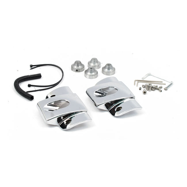 MCS Head Bolt Bridge Cover Set. Smooth, Chrome – 1999–2017 Twin Cam