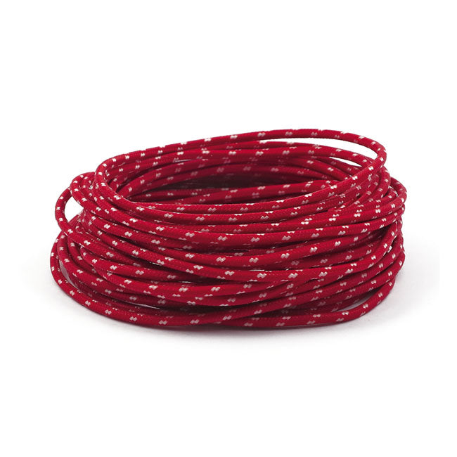 MCS Classic Cloth Covered Wiring, 25ft. Roll. Red/White