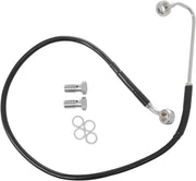 Drag Specialties Brake Line Stainless Steel Black Coated Front/Upper Extended +10" - Part #17413774 - Hogparts UK
