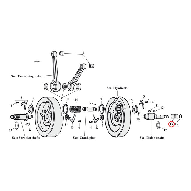 MCS Inner Bearing Race, Pinion Shaft – 1987–1999 Big Twin