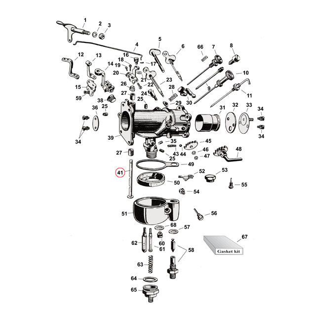 MCS Throttle Shaft. Linkert 1-1/4" – 1930–1952 45" WL; Wld; 1942–1948 74"…