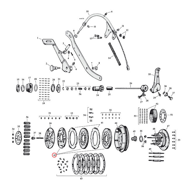 MCS Friction Disc Set, Clutch – 1941–1973 45" Sv