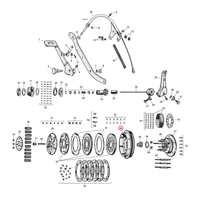 MCS Clutch Shell & Sprocket 59t – 1941–1963 45" Sv (Kickstart)