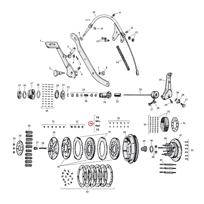 MCS Buffer Assy, Clutch Disc – 41-E81 Big Twin; 1941–1973 45" Sv