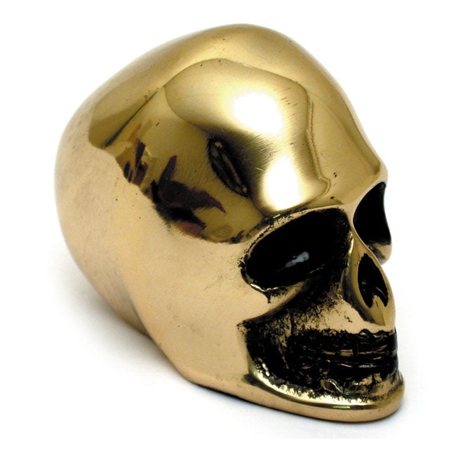 MCS Shift Lever Knob. Polished Brass Skull – Universal