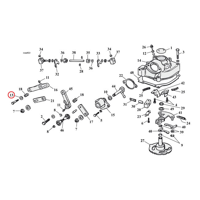 MCS Thrust Washer, Shift Lever / Distributor Shaft – L1979–1986 4-Speed Big Twin: Shifter…