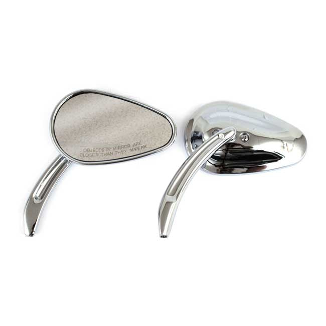 MCS Bullet Mirror Set, with Sculpted Stem – 65-Up H-D