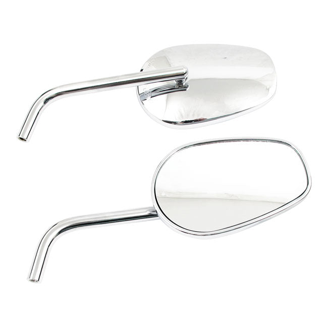 Highway Hawk ''Classic'' Mirror Set. Chrome – Universal
