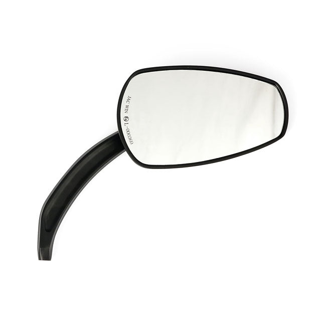 MCS Slipstream Mirror Set. Curved Stem, Black