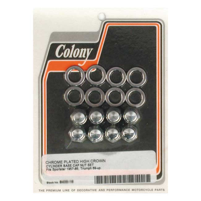 Colony Cyl Base Nut Kit – 1957–1985 XL Sportster; 1929–1973 45" Sv