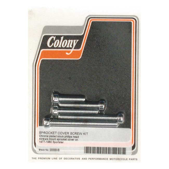 Colony Sprocket Cover Mount Kit. Chrome – 1977–1980 XL Sportster