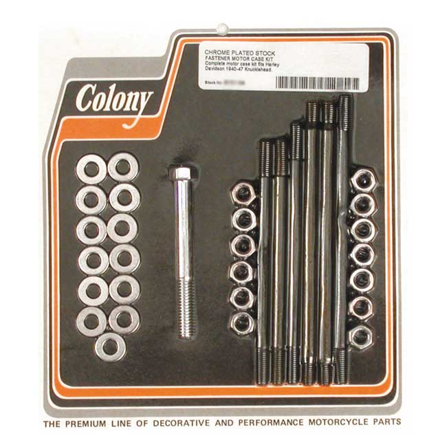 Colony Crankcase Bolt Kit – 1940–1947 Knuckle