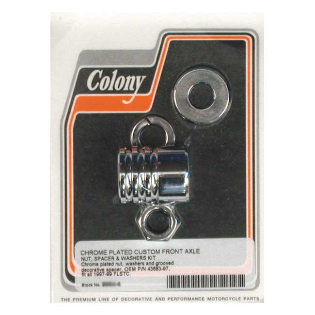 Colony Axle Spacer Kit Front, Grooved – 1997–1999 FLSTC