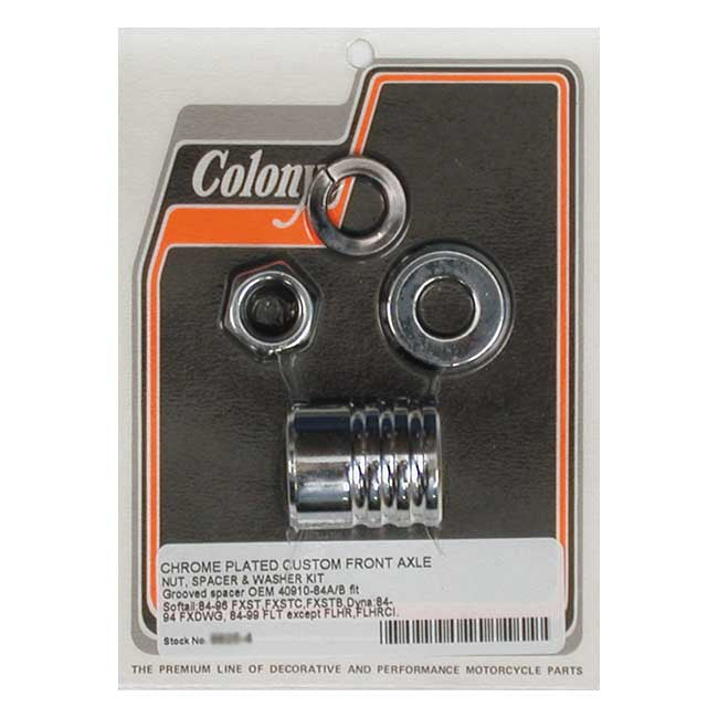 Colony Axle Spacer Kit Front, Grooved – 1984–1996 FXST/C/B; 1993–1994 FXDWG…