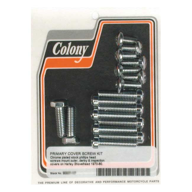 Colony Primary Mount Kit Phillips Head, Chrome – 1970–1980 Big Twin