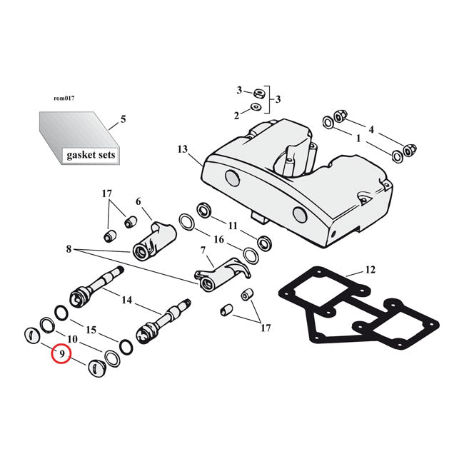 Colony Rocker Shaft Plug & Nut Kit. Buttonhead. Chrome – L1971–1984 Shovelhead; L1971–1985 XL…