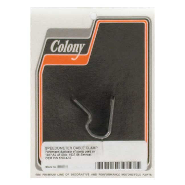 Colony Speedo Cable Clamp. Black Parkerized – 1937–1952 45" Flathead Solo; 1937–1956…