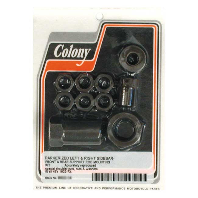 Colony Floorboard Support Rod Mount Kit. Black – All 1932–1973 45" & Servi-Car Models