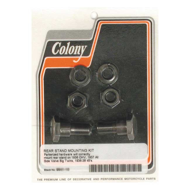 Colony Rear Stand Mount Kit. Black – 1936 Ohv Big Twin; 1937 Big Twin Sv…