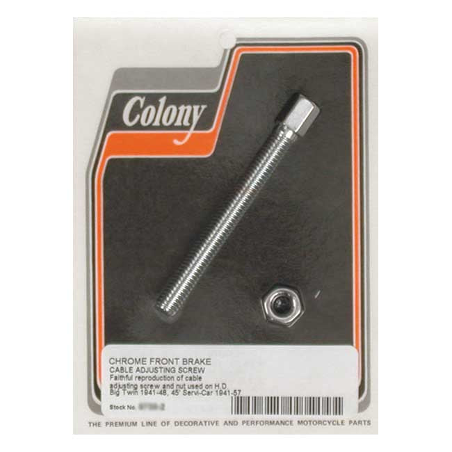 Colony Front Brake Cable Adjuster. Chrome – 1941–1948 Big Twin; 1941–1952 45"…