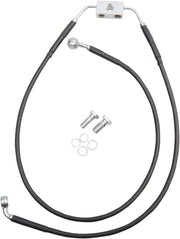 Drag Specialties Brake Line Stainless Steel Black Coated Front/Upper/Lower Extended +4" - Part #17413802 - Hogparts UK