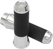 Drag Specialties Cobra Hand Grips With Chrome Ends - Part #06301610 - Hogparts UK