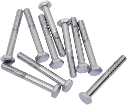 Drag Specialties Hex-Head Bolt 1/4-28X2.25 Chrome - Part #DS190634 - Hogparts UK