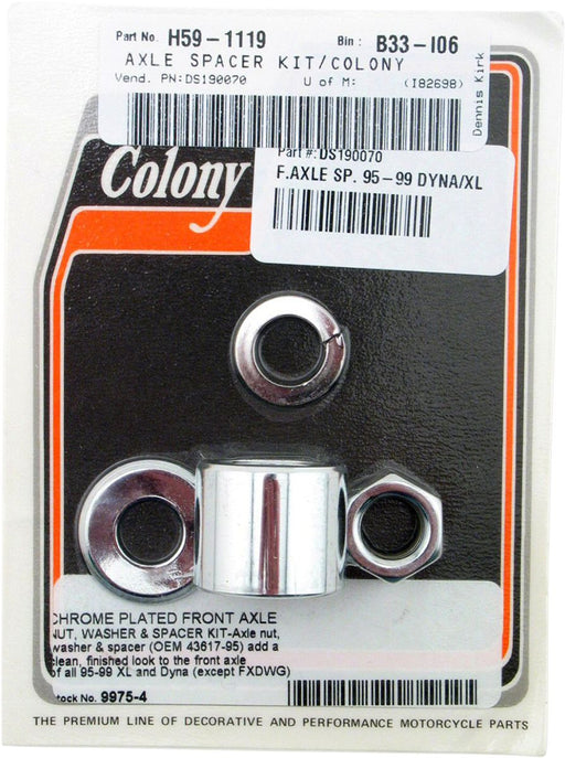 Colony Axle Spacer/Nut Kit : Part #DS190070 - Hogparts UK