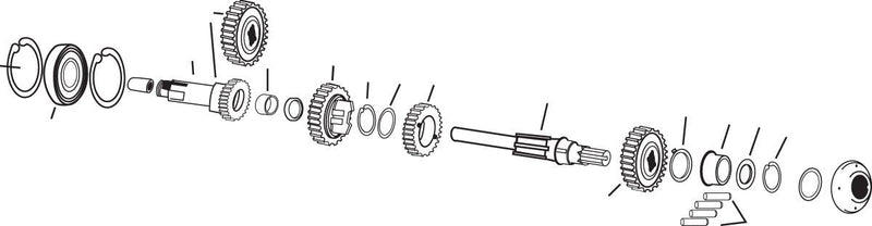 Andrews Replacement Stock Mainshaft 2nd Gear - Mainshaft /  Replacement, Each for Harley-Davidson Sportster 1952-1990