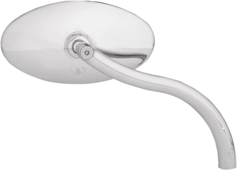 Arlen Ness Cat-eye Softbend Smooth Mirror - Each, Side View, Aluminum - Chrome
