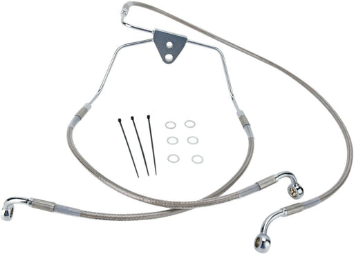 Drag Specialties Front Brake Line Stainless Steel Extended 2" - Part #17412629 - Hogparts UK