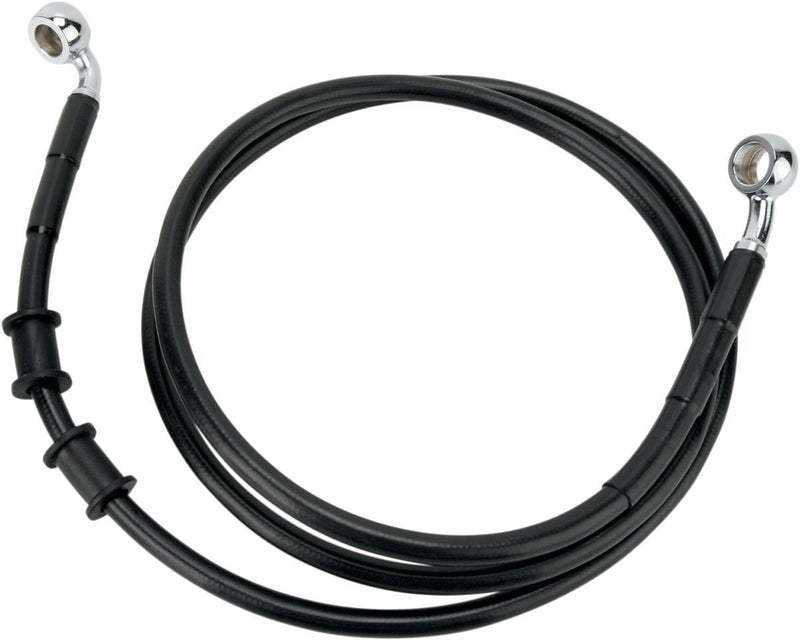 Drag Specialties Front Brake Line Black Vinyl Coated Stainless Steel - Part #17412918 - Hogparts UK