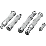 Accutronix  Foot Pegs Knurled Grooved Folding Chrome - Part #123605 - Hogparts UK