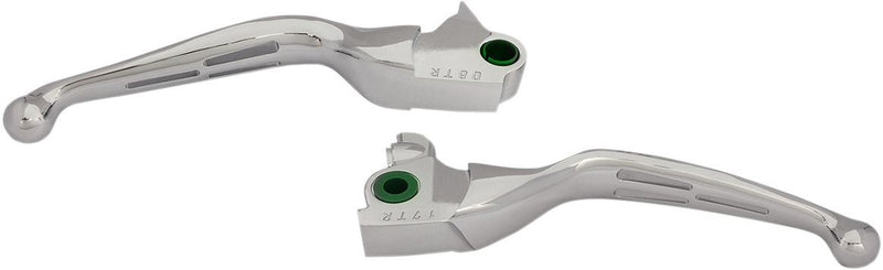 Drag Specialties Lever Set Slotted Wide Blade Chrome - Part #06141132 - Hogparts UK