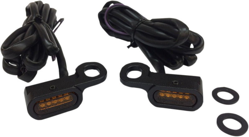 Drag Specialties Lights Marker Handlebar Black/Amber Led - Part #20402130 - Hogparts UK